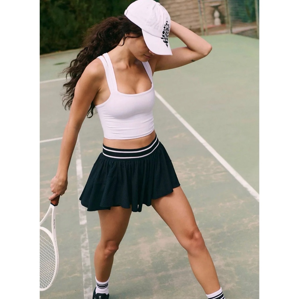 Free People Movement Black Sultry Tennis Skort Skirt Size XL NEW